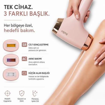 Robx A01 Buz Soğutmalı IPL Cilt Tanıma Sensörü Akne Ve Cilt Gençleştirme Bir arada Seri Atım