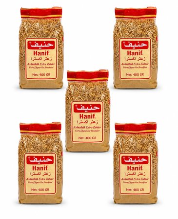 Hanif Kahvaltılık Extra Zahter 400 G x 5 Adet – Geleneksel Zahter Karışımı 2 Kg