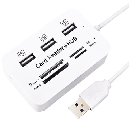  4 Slot Kart Okuyucu + 3 Port USB 2.0 Çoklayici