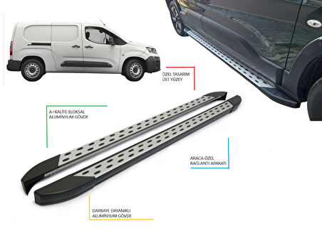 BERLİNGO MAXİ PANEL VAN UZUN ŞASE NOKTALI YAN BASAMAK 2019 2020 2021 2022 2023 2024 2025 2026 2027