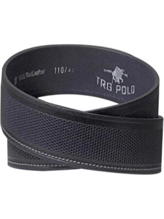 Trg Polo Siyah Deri 4,5 cm Erkek Spor Kemer