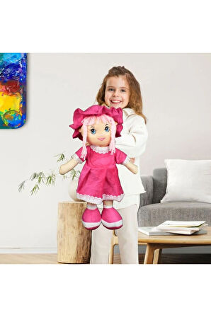 Mira Peluş Bez Bebek 45CM Pembe