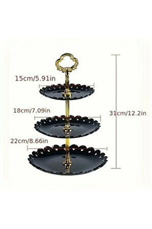 PLASTİK KEK STANDI SİYAH