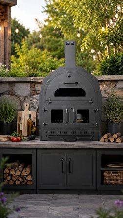 Dorello Mangal Barbekü Profesyonel Odun Ateşli Taş Fırın