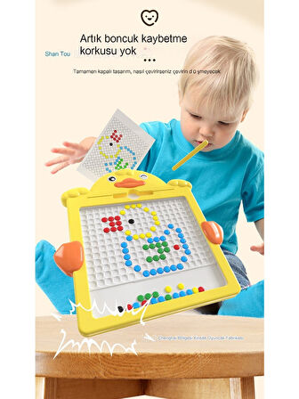 Sevimli Ördek Manyetik Çizim Tahtası Kalem Tutmaya Yardımcı Eğitim - 1 Adet