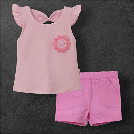 KIZ BEBEK ŞIK İKİLİ ŞORTLU ALTÜST TAKIM