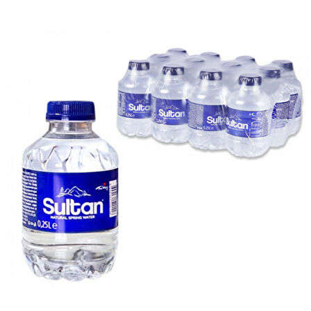 Sultan su 24x250 ml kahve yanı