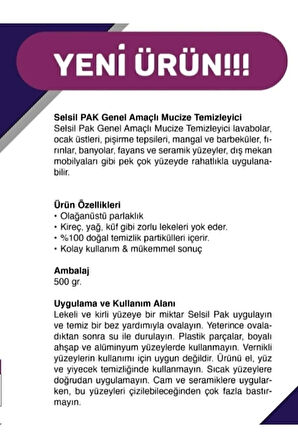 💦SELSİL PAK GENEL MUCİZE TEMİZLEYİCİ