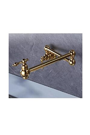 Mutfak Ocak Üstü Musluk Pot Yeni Model Ithal Gold Altın Dore 7 Yıl Garantili