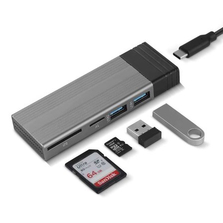 6085 Usb Type C M.2 Ssd Pcie Kutusu 5in1 Hub Nvme Sata Ngff Sd Kart Okuyucu Hard Disk Okuma