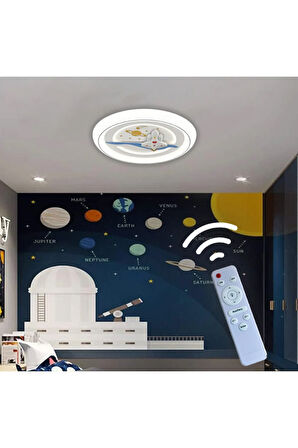 3 Renk Kumandalı Led Çocuk Odası Avizesi