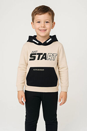 ERKEK ÇOCUK PAMUKLU ALT - ÜST 2'Lİ EŞOFMAN TAKIMI 