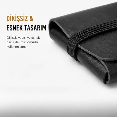Hakiki Deri Kartlık Dikişsiz ve Lastikli Tasarım 