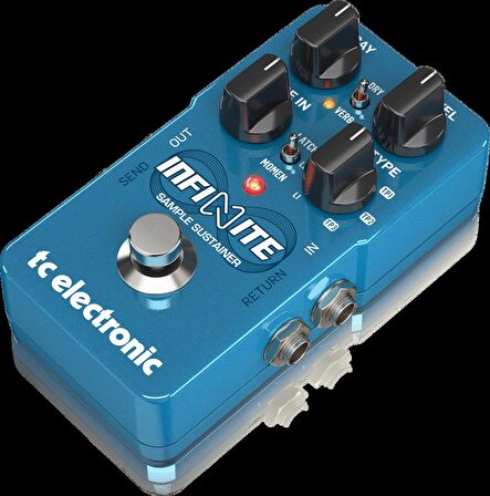 Tc Electronic INFINITE SAMPLE SUSTAINER İsteğe Bağlı Katmanlama, Yankı ve Modülasyon ile Örnekleme ve TonePrint Pedalını Sürdürme