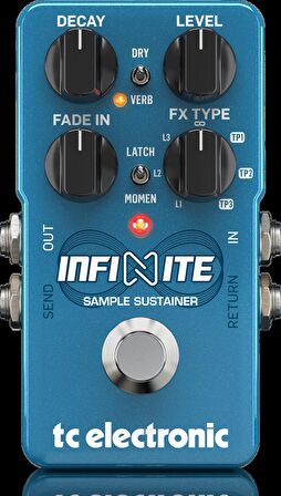 Tc Electronic INFINITE SAMPLE SUSTAINER İsteğe Bağlı Katmanlama, Yankı ve Modülasyon ile Örnekleme ve TonePrint Pedalını Sürdürme