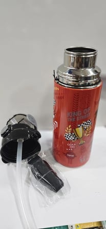 Muggle Çelik Matara Kırmızı - Siyah 550 ml