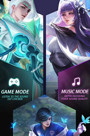 Ozmik  G10 Bt 5.2 Düşük Gecikmeli Kablosuz Dokunmatik Gaming Bluetooth Oyuncu Kulaklığı