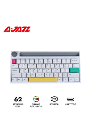 K620T Kablosuz Mekanik Klavye Hot Swap 62 Tuş RGB, IOS/ ANDROID/ PC Uyumlu