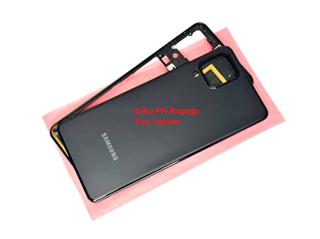 Tkgz Samsung Galaxy A22 A225 4G KASA Aka Pil Batarya Kapağı (TAMİR SETİ) SİYAH