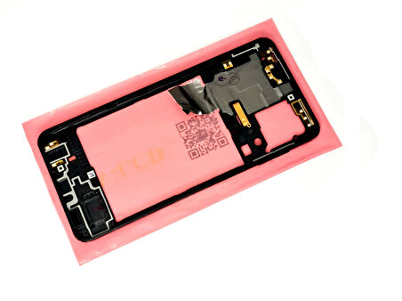 Tkgz Samsung Galaxy A22 A225 4G KASA Aka Pil Batarya Kapağı (TAMİR SETİ) SİYAH