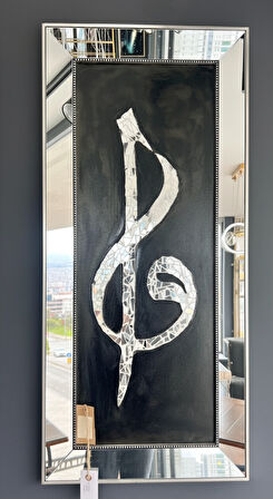 Aynalı Çerçevede Mozaik Vav Harfi Tablosu