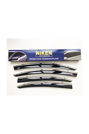 Fiat Linea Kromlu Cam Rüzgarlığı 4'lü Set (2007-2017) Niken