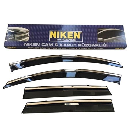 Fiat Egea HB Kromlu Cam Rüzgarlığı 4'lü Set (2016-2021) Niken