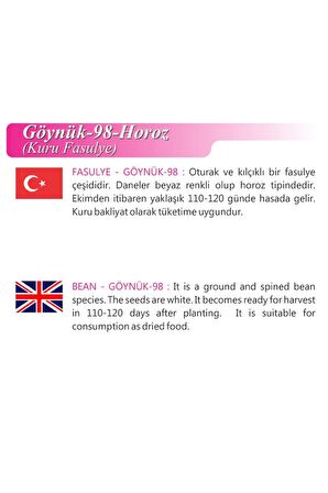 Ata Tohumu Yerli Kuru Fasulye Horoz 50 Ad Tohum