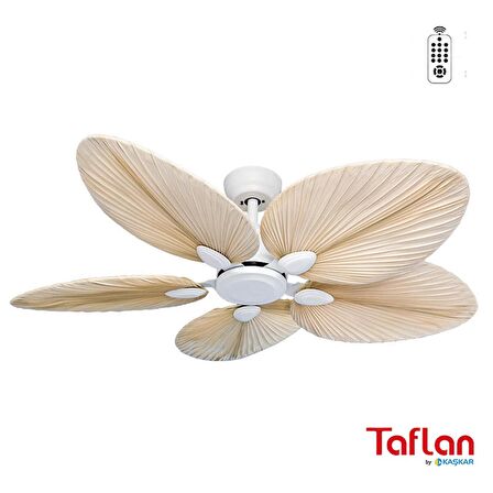Kaşkar-Taflan T52045 Beyaz Uzaktan Kumandalı Tavan Vantilatörü
