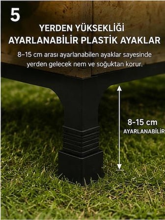 Kedi evi kedi yuvası kedi barınağı ısı ve su yalıtımlı 3 kedilik 90X38X35 CM