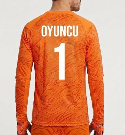 Kaleci Esnek Uzun Kol Futbol Forma ve Şort Turuncu (Kişiye Özel İsim ve Numara Baskı)