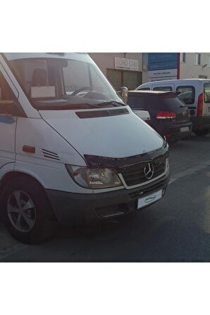 Mercedes Sprinter W901 Ön Kaput Koruma Rüzgarlığı 3mm Akrilik Parlak Siyah Deflektör 2000-2006