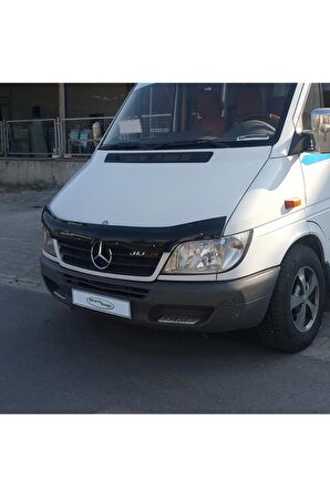 Mercedes Sprinter W901 Ön Kaput Koruma Rüzgarlığı 3mm Akrilik Parlak Siyah Deflektör 2000-2006