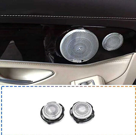 Mercedes W205 & W213 Uyumlu Bürmester Kapı Tweeter Kapağı 2 Parça (Geçme Model)
