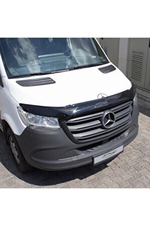 Mercedes Sprinter W907 Ön Kaput Koruma Rüzgarlığı 3mm Akrilik (abs) Parlak Deflektör 2019->