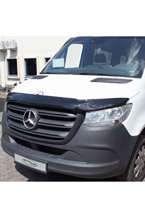 Mercedes Sprinter W907 Ön Kaput Koruma Rüzgarlığı 3mm Akrilik (abs) Parlak Deflektör 2019->