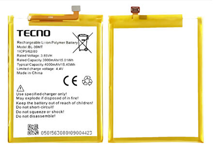 Tecno Camon 15 Premier Uyumlu Batarya Pil Sıfır Orijinal