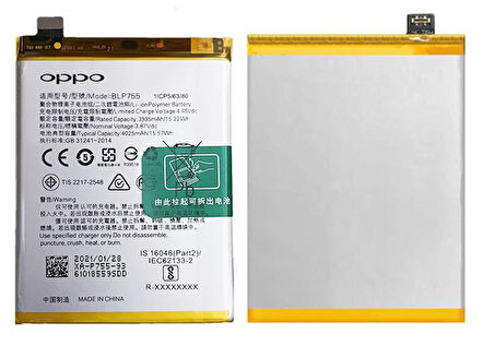Oppo Reno 3 Uyumlu Batarya Pil Sıfır Orijinal