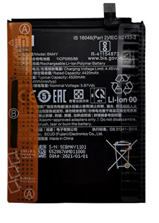 Xiaomi POCO F3 - BM4Y - Uyumlu Batarya Pil Sıfır Orijinal