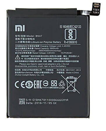 Xiaomi Mi A2 LITE - BN 47 - Uyumlu Batarya Pil Sıfır Orijinal