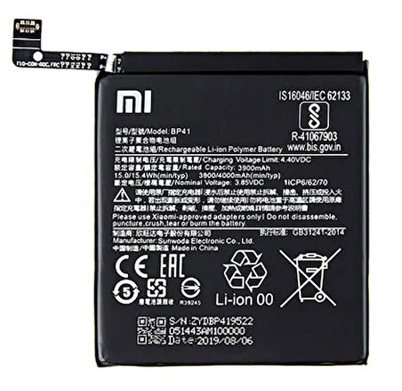 Xiaomi Mİ 9T - BP 41 - Uyumlu Batarya Pil Sıfır Orijinal