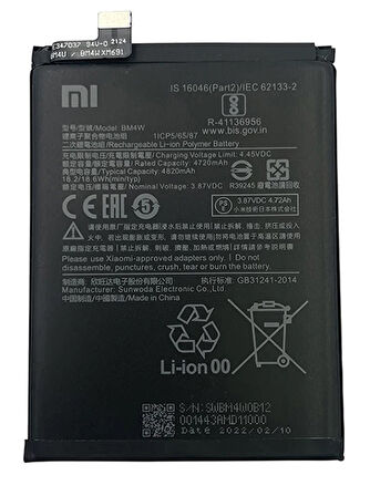 Xiaomi Mİ 10T LITE - BM 4W - Uyumlu Batarya Pil Sıfır Orijinal