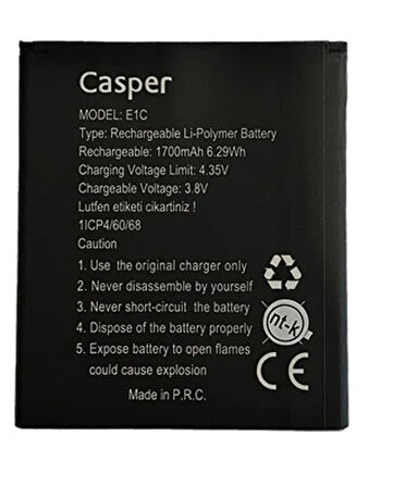 Casper Via E1C Uyumlu Batarya Pil Sıfır Orijinal