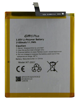Genaral Mobile GM 5 PLUS Uyumlu Batarya Pil Sıfır Orijinal