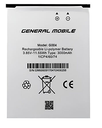 Genaral Mobile GM 6 Uyumlu Batarya Pil Sıfır Orijinal