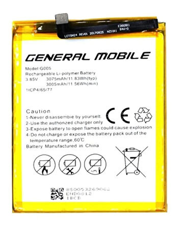 Genaral Mobile GM 8 Uyumlu Batarya Pil Sıfır Orijinal