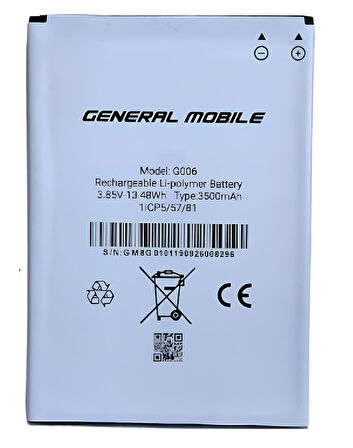 Genaral Mobile GM 8 GO Uyumlu Batarya Pil Sıfır Orijinal