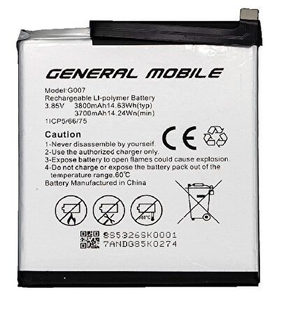 Genaral Mobile GM 9 PLUS  Uyumlu Batarya Pil Sıfır Orijinal