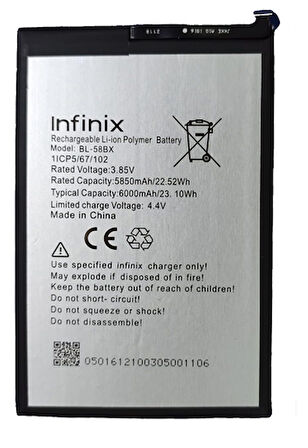 Infinix HOT 10 PLAY Uyumlu Batarya Pil Sıfır Orijinal