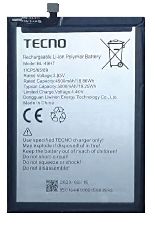 Tecno Spark 6 Uyumlu Batarya Pil Sıfır Orijinal